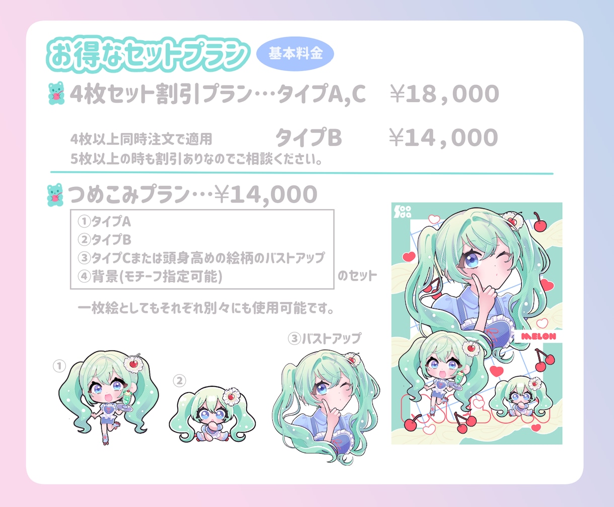 商用利用OK!かわいいミニキャライラスト描きます 表情差分や動画内イラスト、サムネやヘッダー作成も対応できます イメージ4