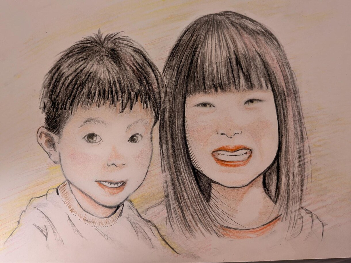 記念品に世界で一枚の絵をプレゼントしませんか？ます 写真からご要望の人物/ペットの似顔絵を描き イメージ5