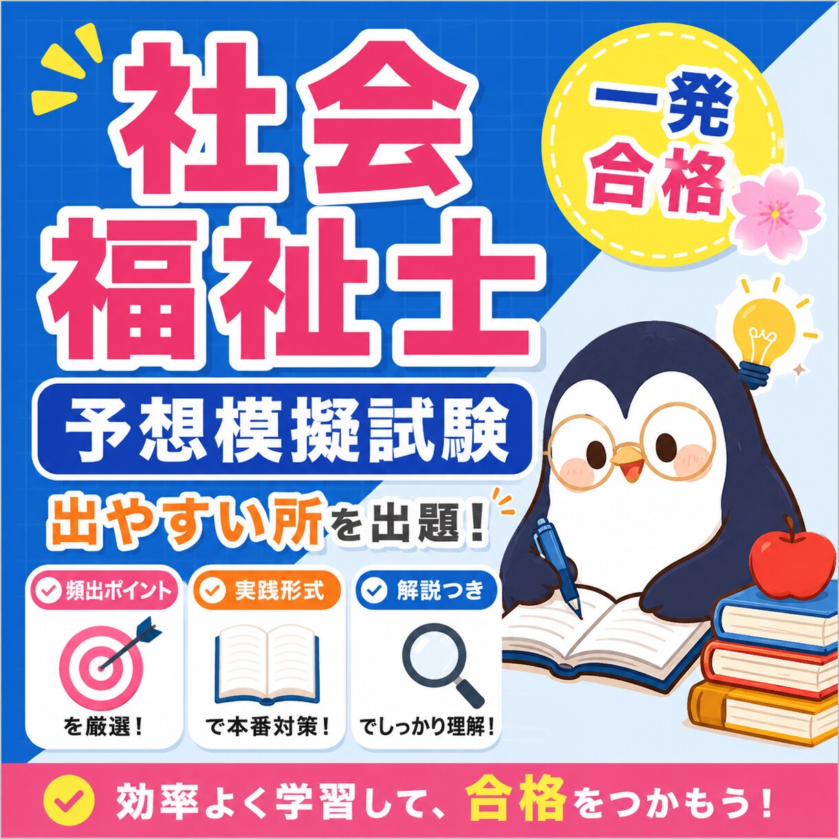 社会福祉士オリジナル模試で合格を目指せます 社会福祉士の模擬試験を行い、合格に近づきましょう！ イメージ1