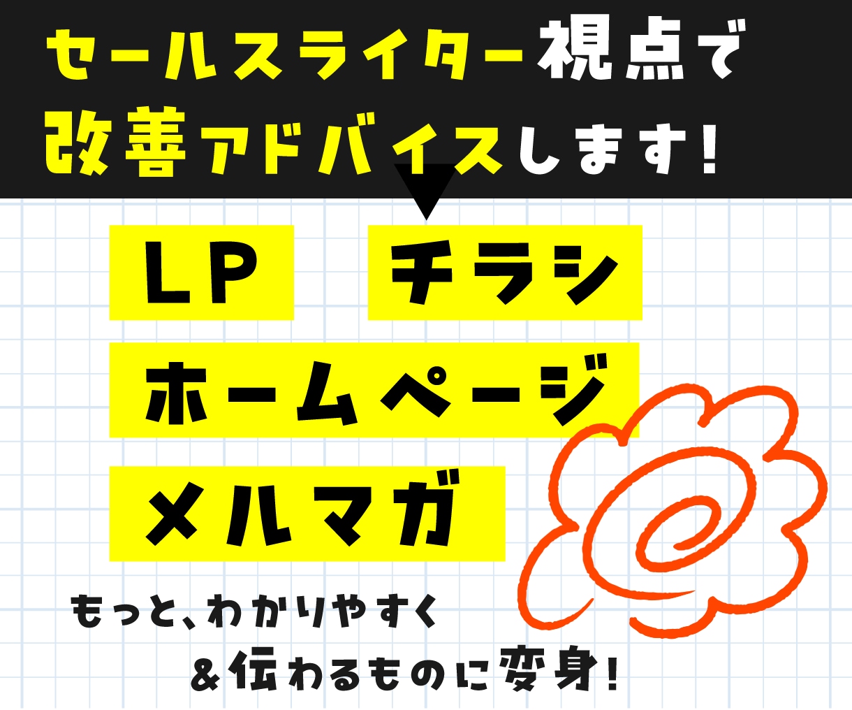 ホームページ・LP・チラシ ”改善案” を出します もっとわかりやすく＆伝わる内容に変身させて、課題を解決！ イメージ1