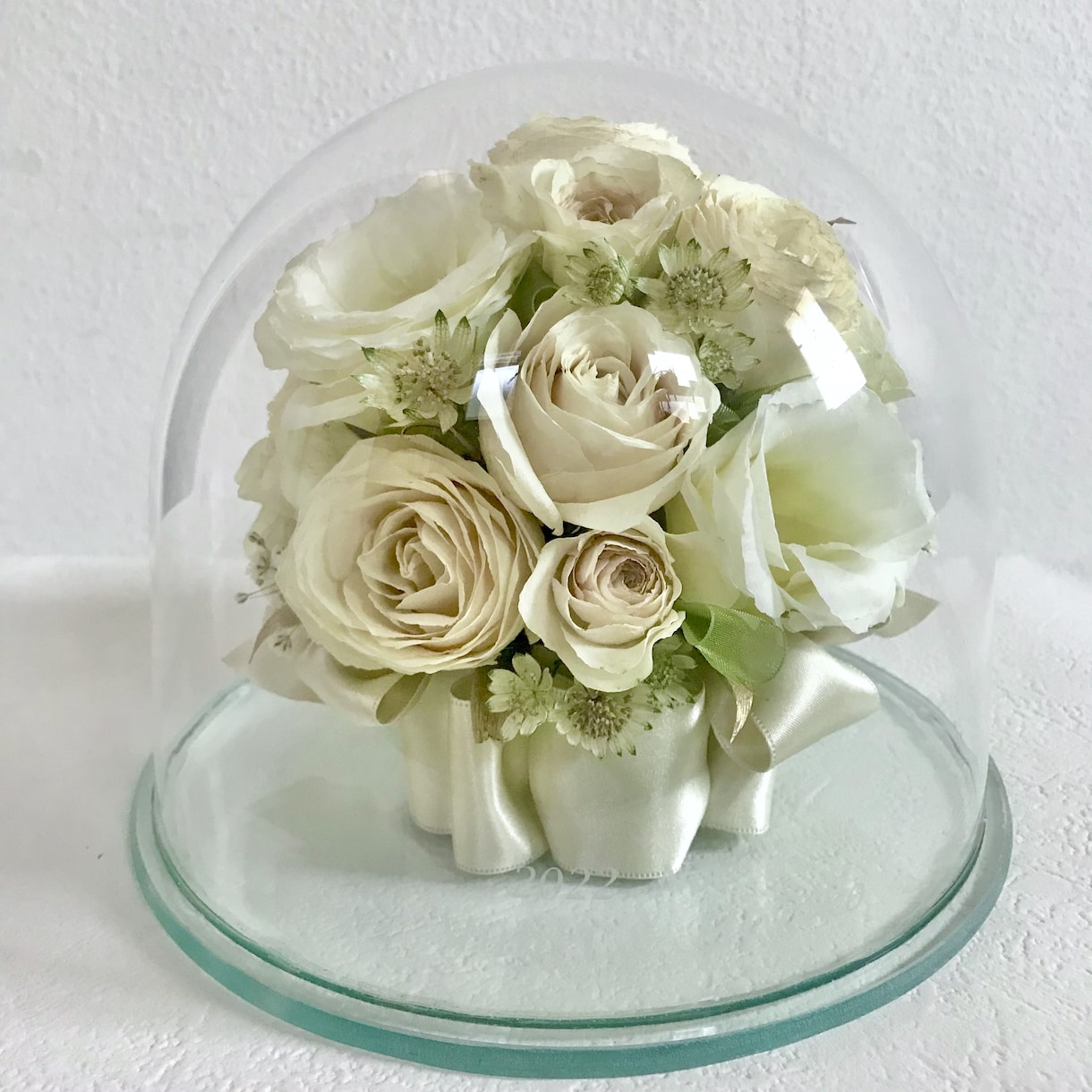 プロポーズの花束ウエディングブーケ記念の花残します 【ハイドーム】特別な日の花を立体的に保存　ドライ加工 イメージ6