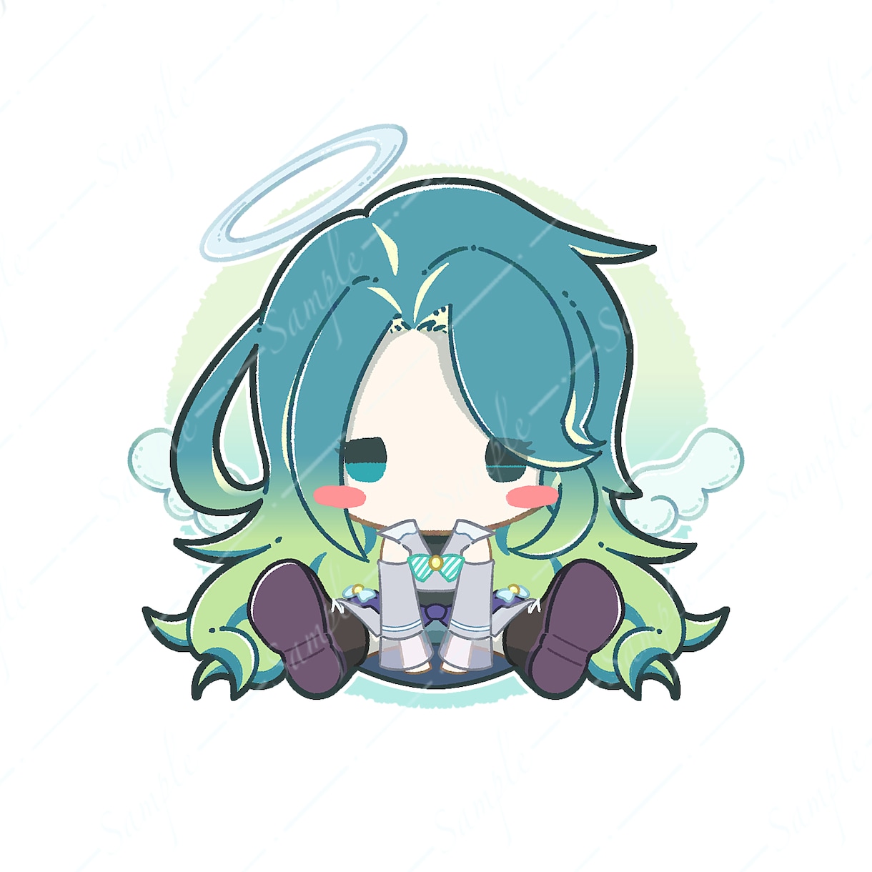 おすわりイラストを作成します ちょこんと可愛いく、ぬいぐるみみたい！ イメージ3