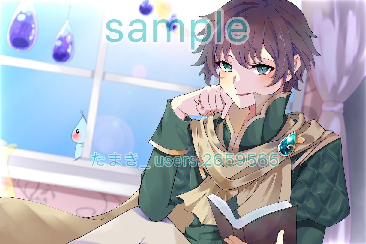 あなたのイラストを色塗りをさせて頂きます 人物や簡単な背景の色塗りさせていただきます´`* イメージ4