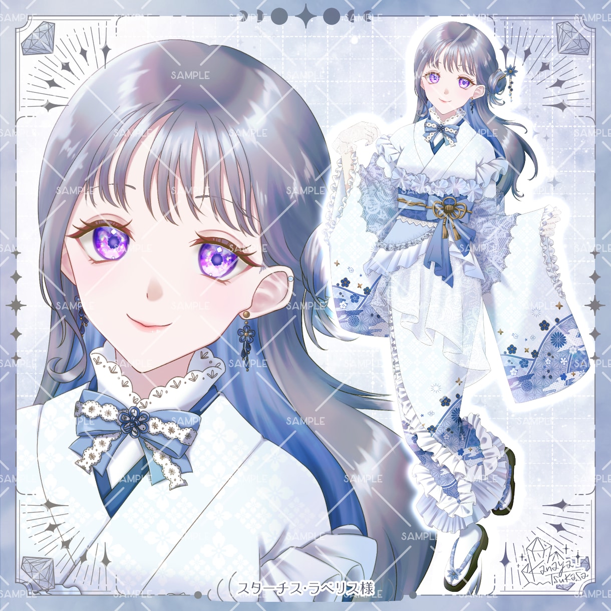 IRIAM・VTuber用立ち絵描きます 宝石のように輝く、あなただけのキャラクターをお届け✨ イメージ5