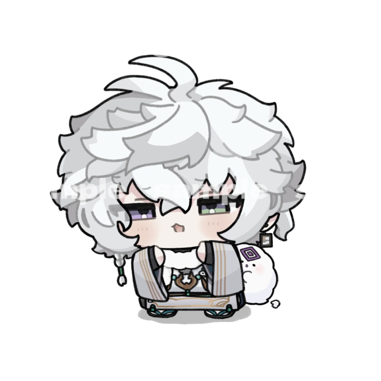 ミニキャラのアイコン作成します 約2頭身のもちもちかわいいミニキャラアイコン制作します！ イメージ1