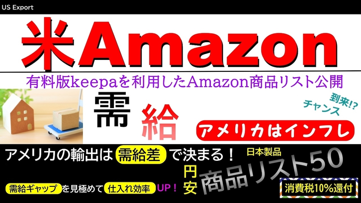 1,日米Amazonの商品リストを暴露します 有料版keepaによる日米Amazon商品リスト イメージ1