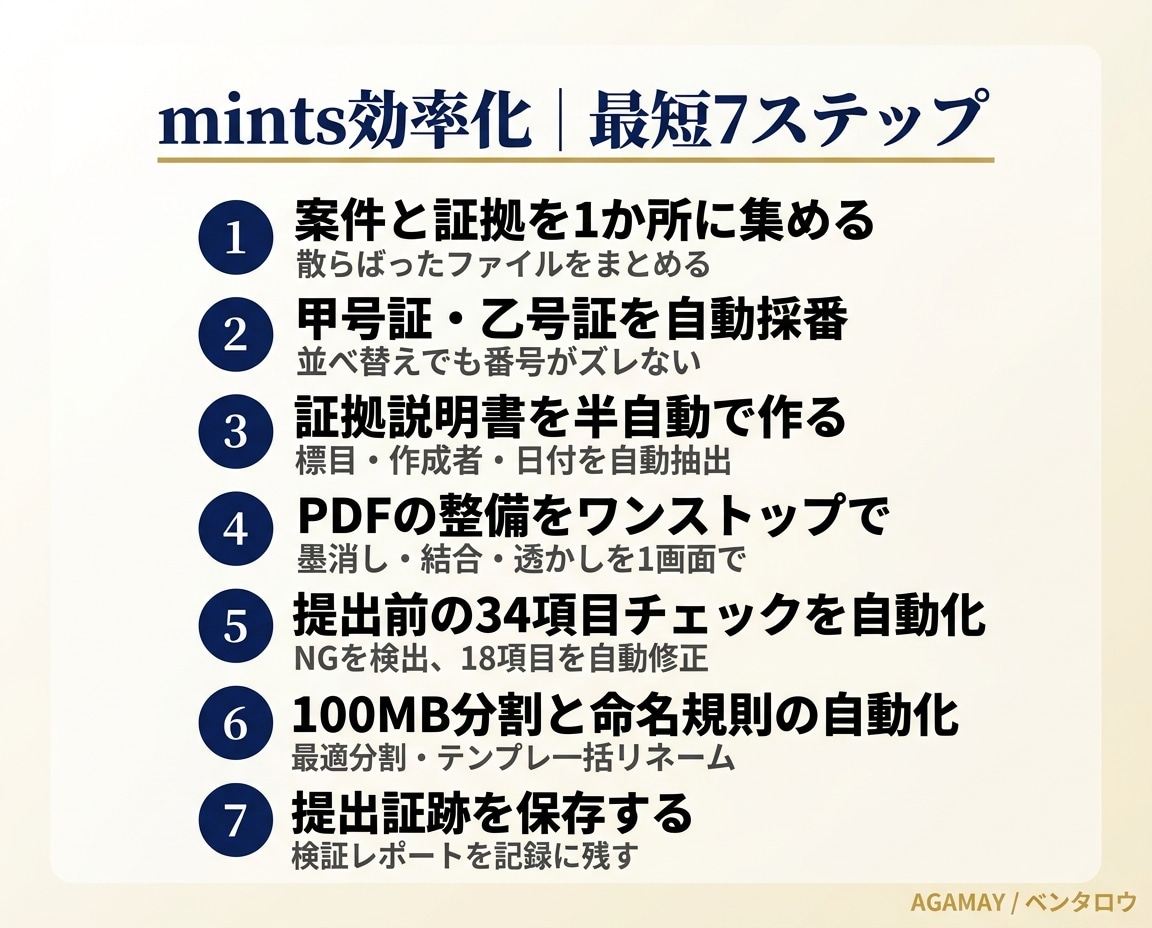 mints対応｜弁護士の書面業務を自動化します 差し戻しを防ぐ｜34項目自動チェック＆18項目自動修正 イメージ3
