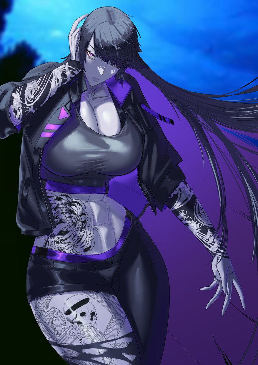 ご希望の筋肉娘描きます アイコン・バストアップ・立ち絵など イメージ2