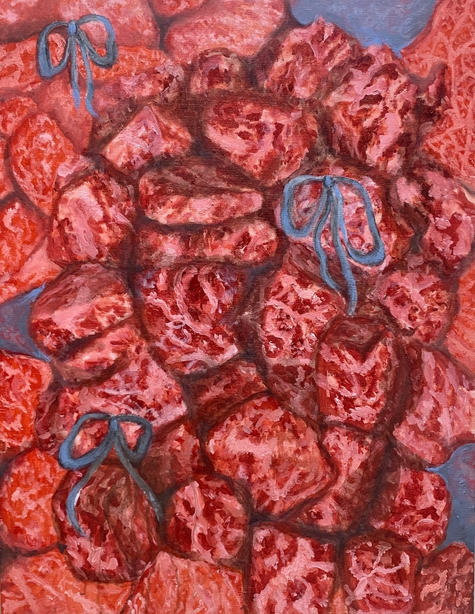 個性・高級感のあるお肉のイラストを描きます 焼肉店・肉料理店の空間を彩る、油絵ならではの質感と高級感を イメージ5