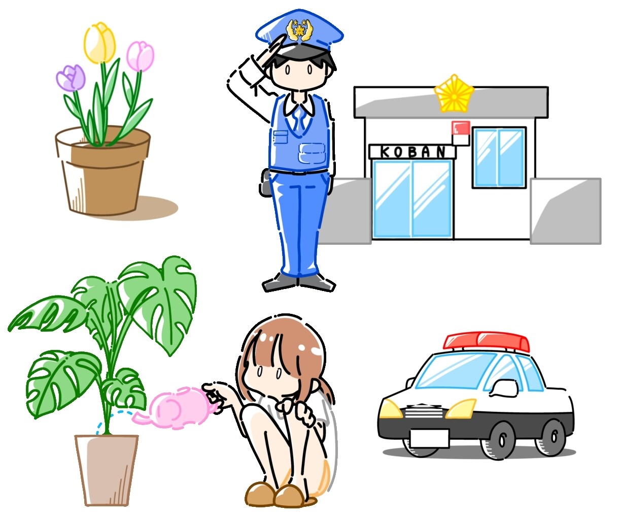 追加料金なし！ポップなカットイラストお描きします チラシ、HP、年賀状、その他印刷物のちょっとした隙間にも◎ イメージ2