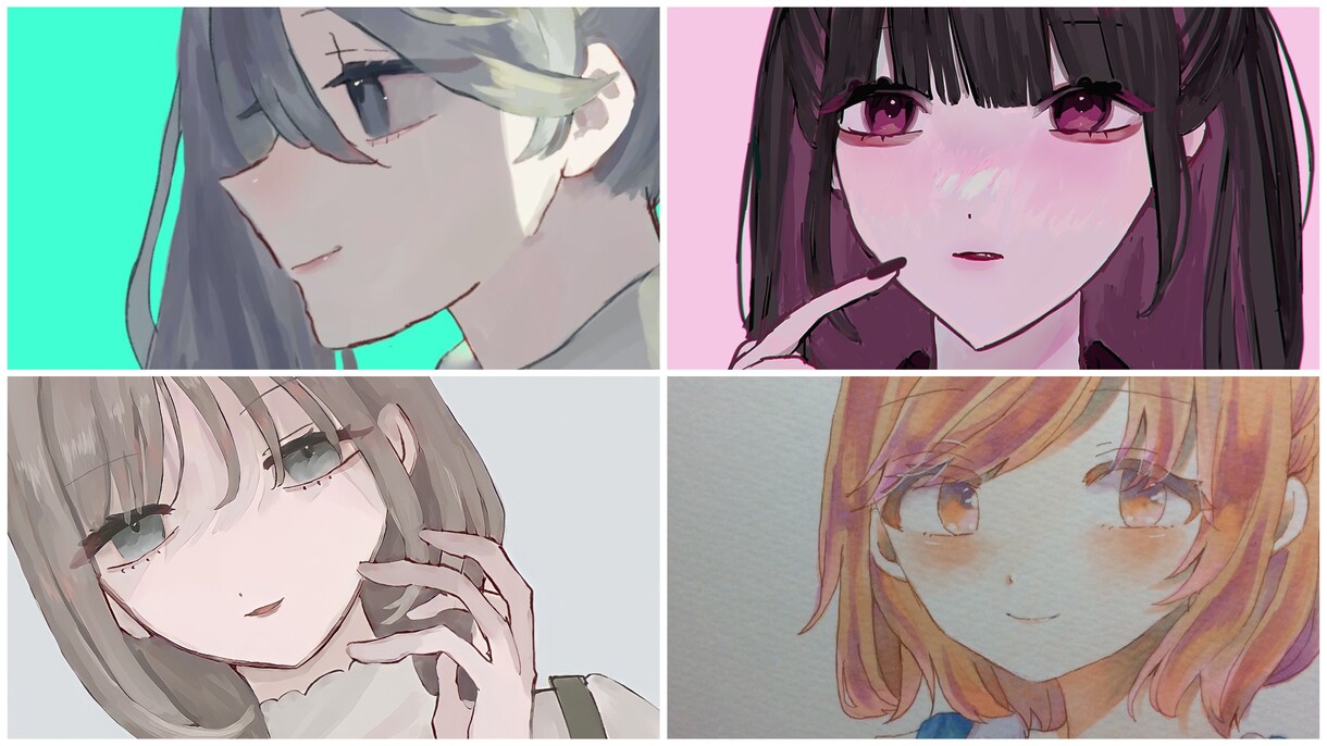 ゆめかわ、儚げな女の子をイラスト描きます 夢絵、3L、コテキャなんでも◎アイコン、ヘッダー、サムネに！ イメージ1