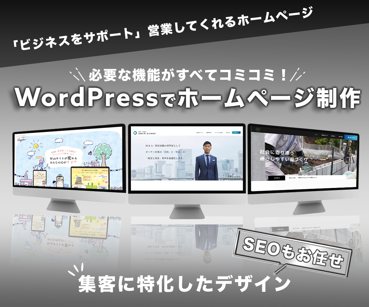 自動集客ができるホームページを制作いたします オリジナルデザイン、SEO設定、半年間のSEOサポート付き イメージ1