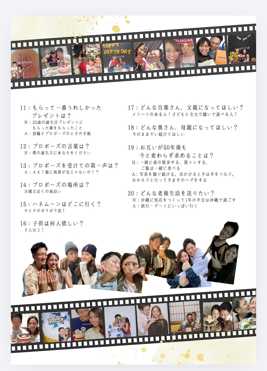 結婚式プロフィールブックおしゃれに制作します “見やすくて可愛い”プロフィールブック イメージ5