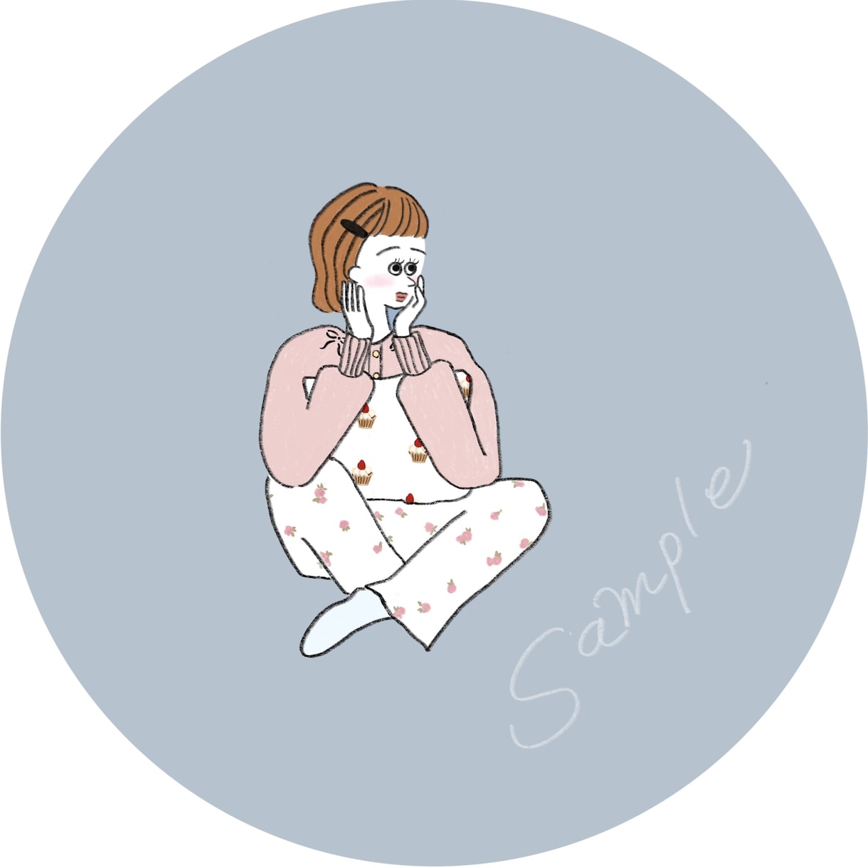 線画シンプル♡自由度◎おしゃれなアイコン作成します 大人かわいいイラストで印象UP！アイコンに◎小物名入れ無料 イメージ1