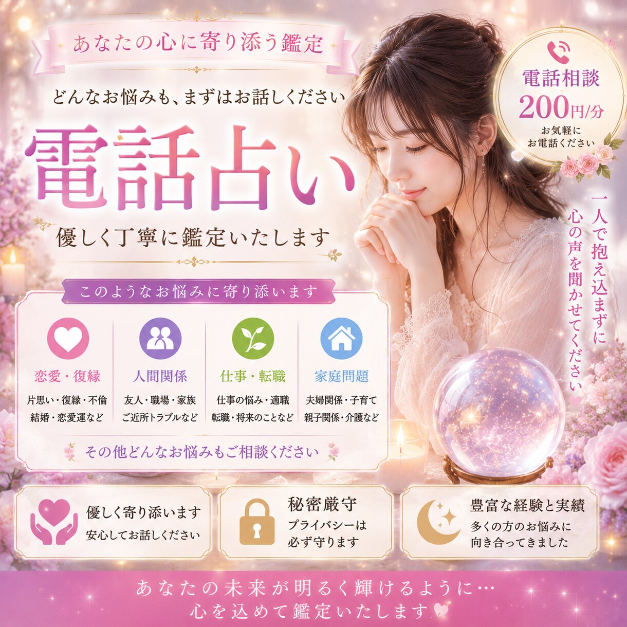 霊感霊視で真実をお伝えします 恋愛・不倫・復縁・人間関係の霊視　流れをかえます。 イメージ3