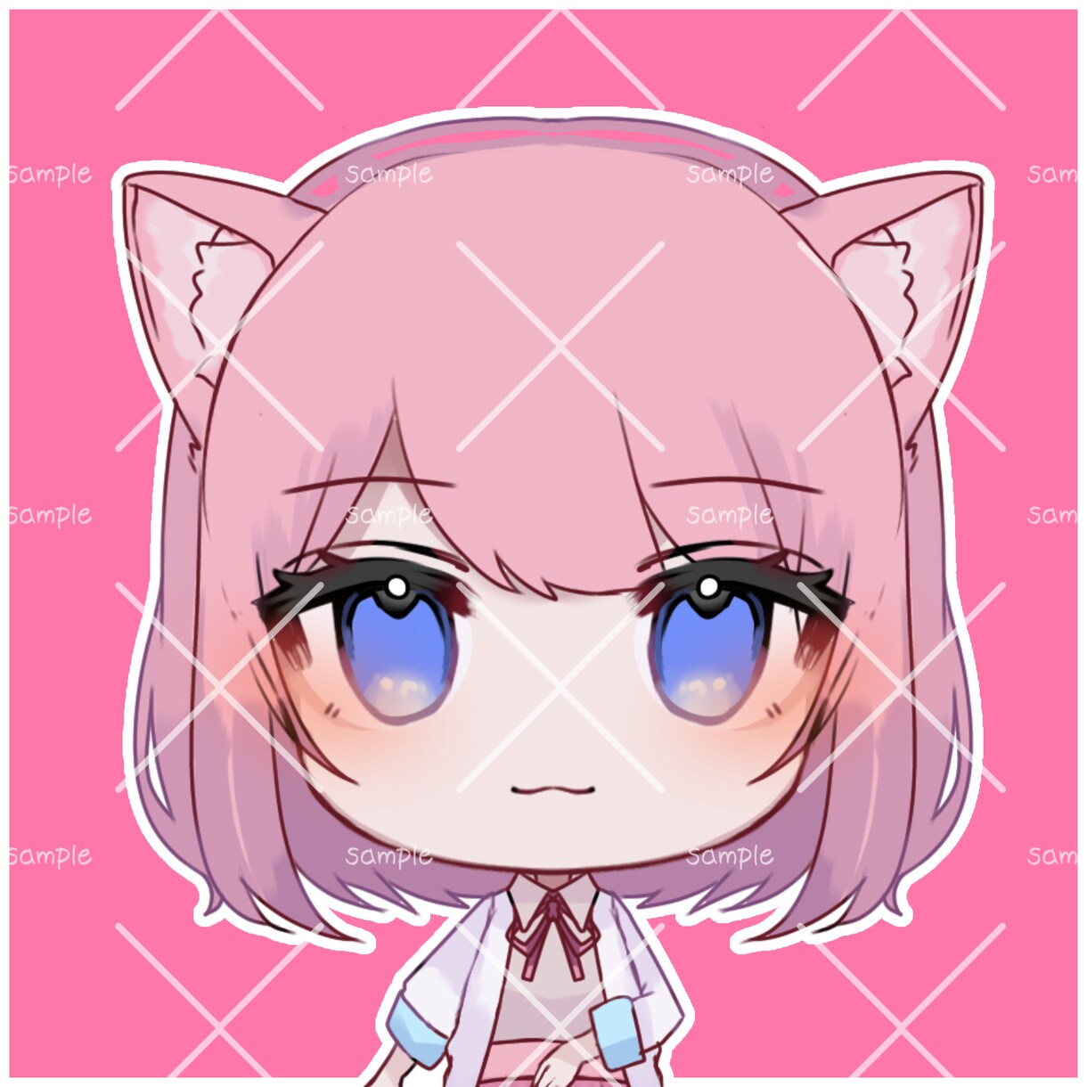 可愛い女の子のアイコンイラスト制作します ラフ案持ち込み可⭕️•活動者やVtuberにもおすすめ！ イメージ3
