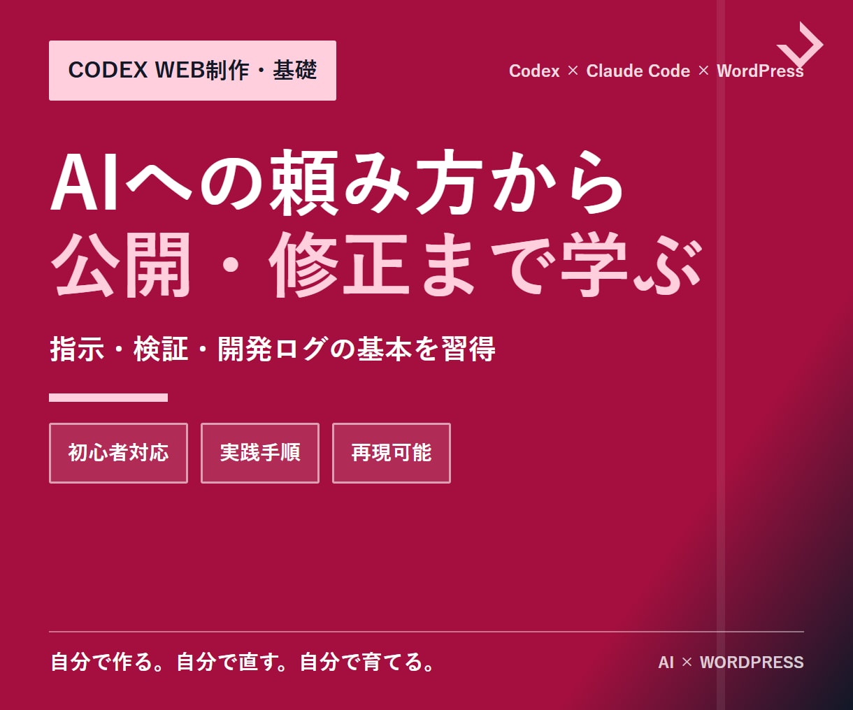 Codex Web制作メソッドの基礎を教えます 要件定義から検証改善まで一連の型を習得 イメージ1