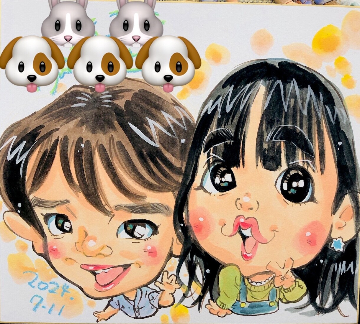 手描き似顔絵をお描きします ★★★★そっくり・可愛い・丁寧な仕上げの似顔絵★★★★ イメージ1