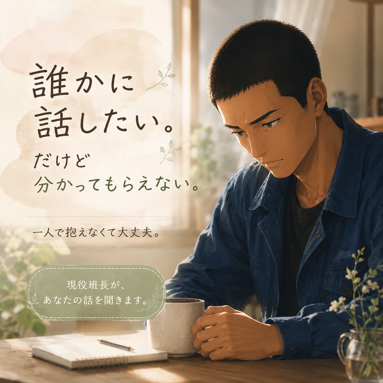 上司に相談できない会社員の話、現役班長が聞きます 会社で相談できない苦しさ、現役班長の私だから分かります。 イメージ1
