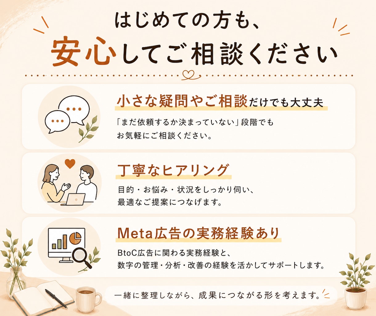 Meta広告の“伝わる広告”作りをサポートします 編集者25年｜言葉×訴求整理×広告分析でクリエイティブ改善！ イメージ4