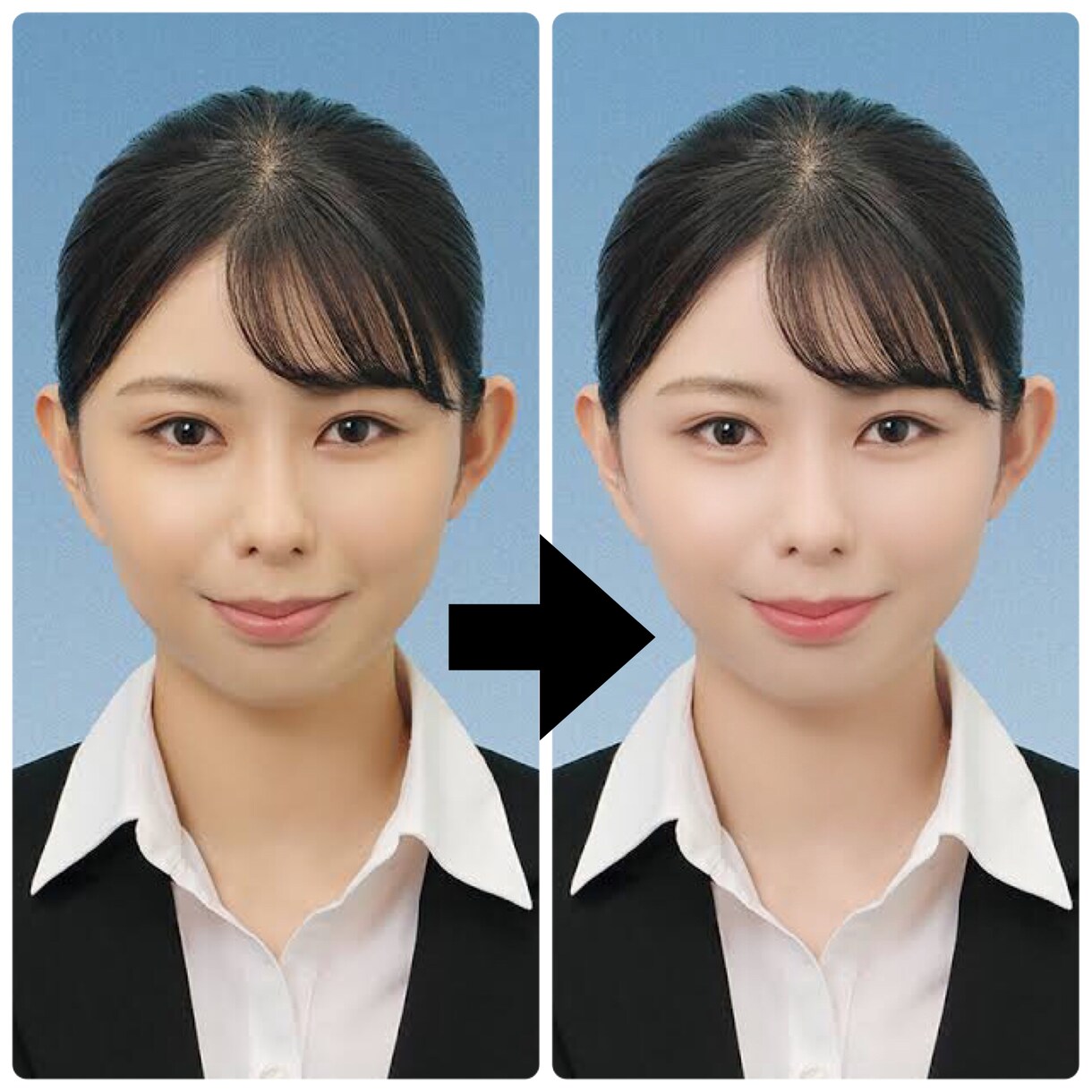 就活etc..に使う証明写真お直しします 証明写真の写りを良くして円滑に就活しませんか？ イメージ2