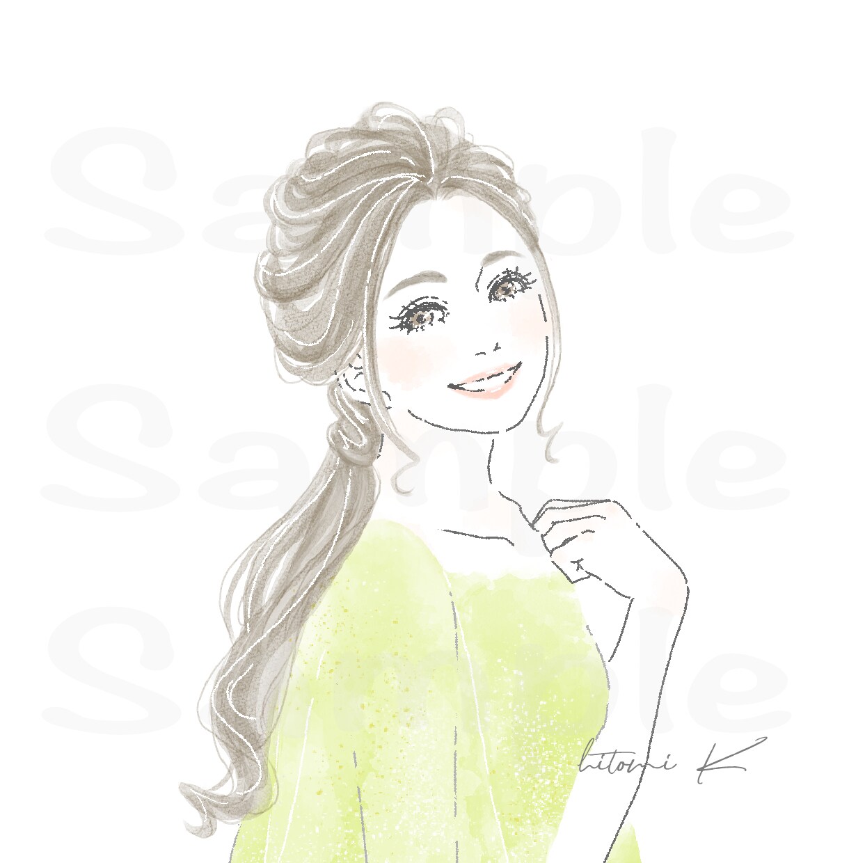 おしゃれな大人女子アイコンお描きします 商用◯綺麗さ、可愛さを表現します✳︎ イメージ5