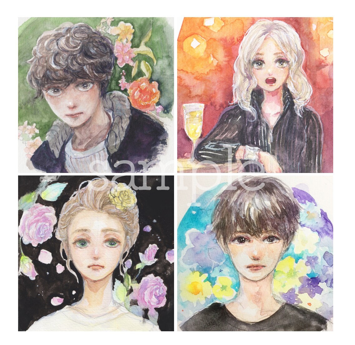 SNSのアイコンを水彩画で制作いたします 優しい雰囲気のイラストアイコンを求めている方はぜひ。 イメージ2