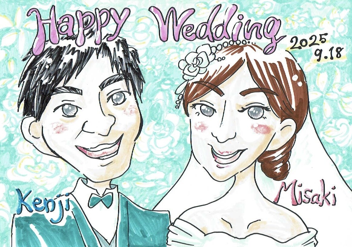 写真を元に胸元までの似顔絵お描きします 記念日のお祝いに♡温かみのあるイラストで彩りを イメージ2