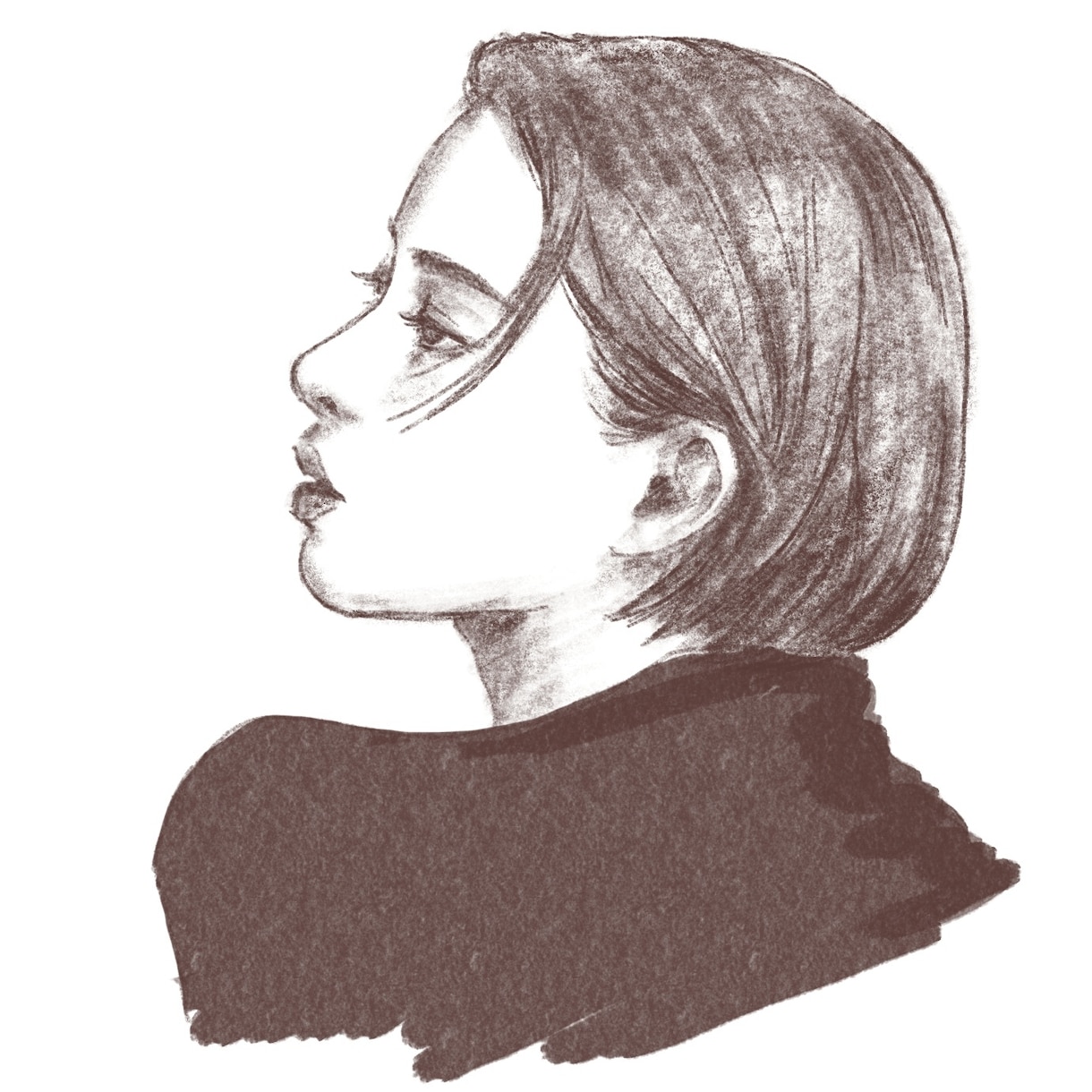 アイコン/名刺似顔絵　モノクロで柔らかく描きます 社員紹介での実績あり/＊実物より美しく仕げます＊ イメージ8