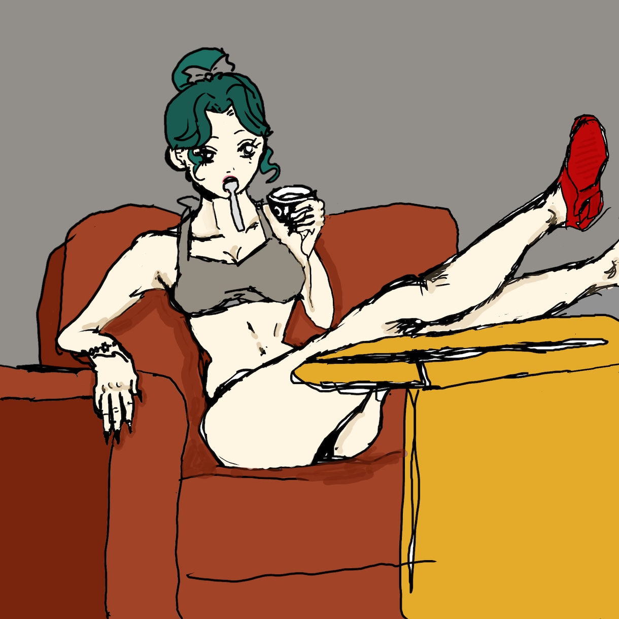アンニュイでラフなイラスト描きます ちょっとクセのある絵が好き。そんな方におすすめです。 イメージ1