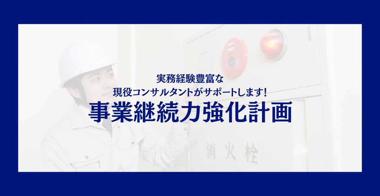 事業継続力強化計画の策定と申請をサポートします 中小企業のBCP策定を専門家が完全サポート！ イメージ1