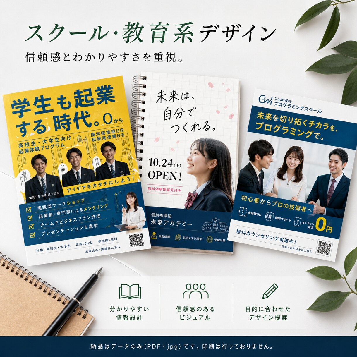 プロ品質のチラシ・フライヤーをデザインします 売上・集客・お問い合わせにつながる、目を惹くデザインを制作 イメージ5