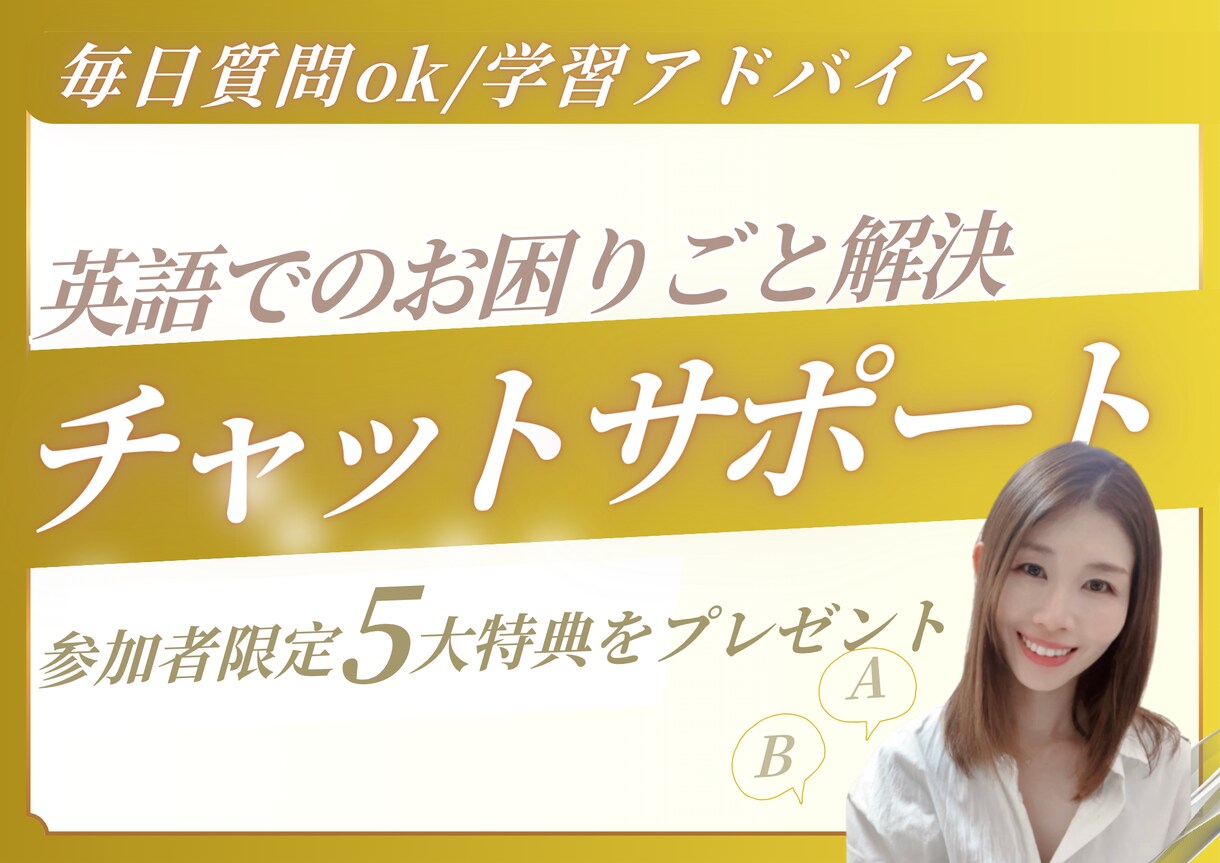 初心者OKの英語学習チャットサポートをします いつでも何回でも質問OKのチャットサポート イメージ1