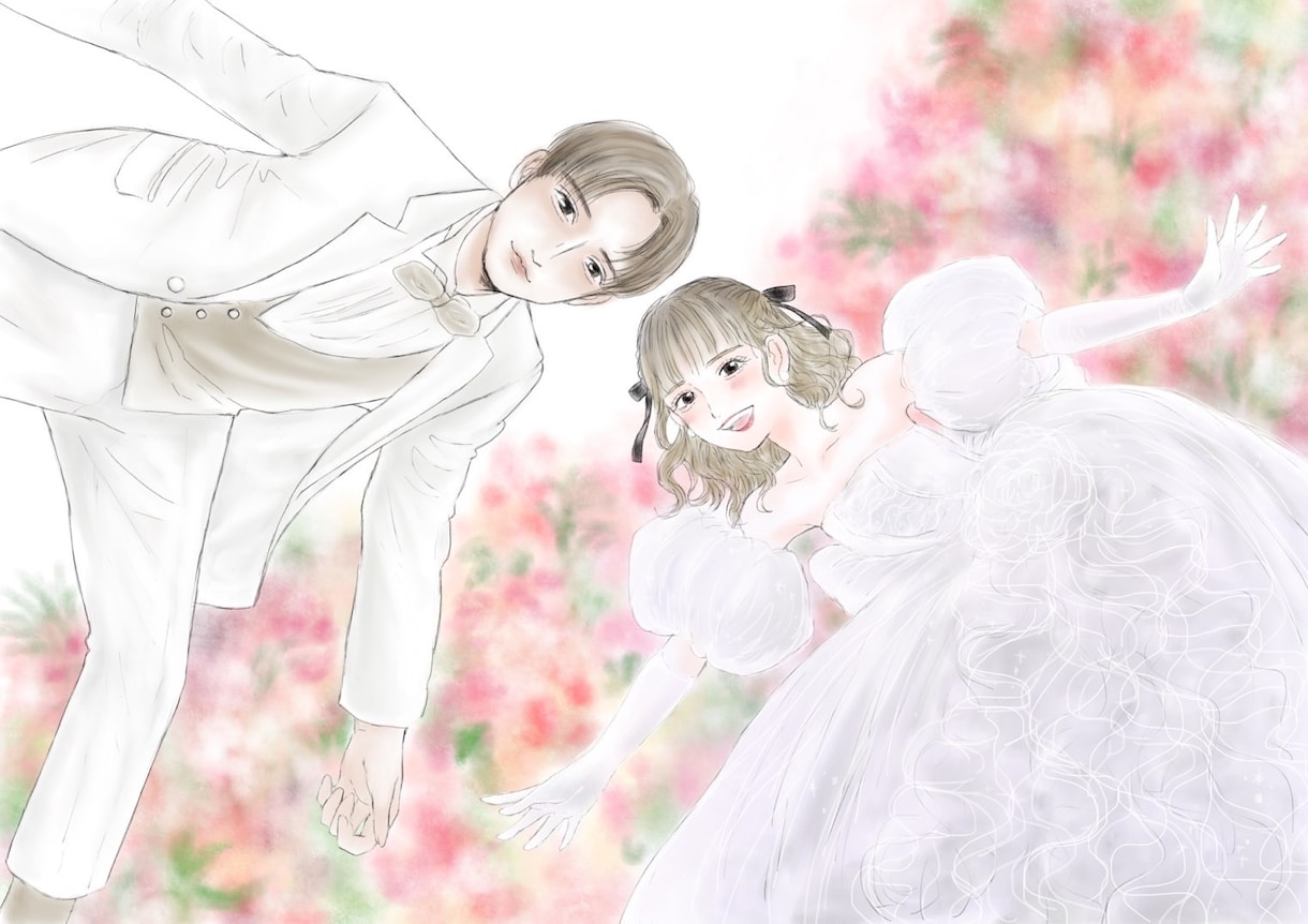 ウェディングイラスト描きます ♡記念日、ウェルカムボードなどに♡ イメージ1