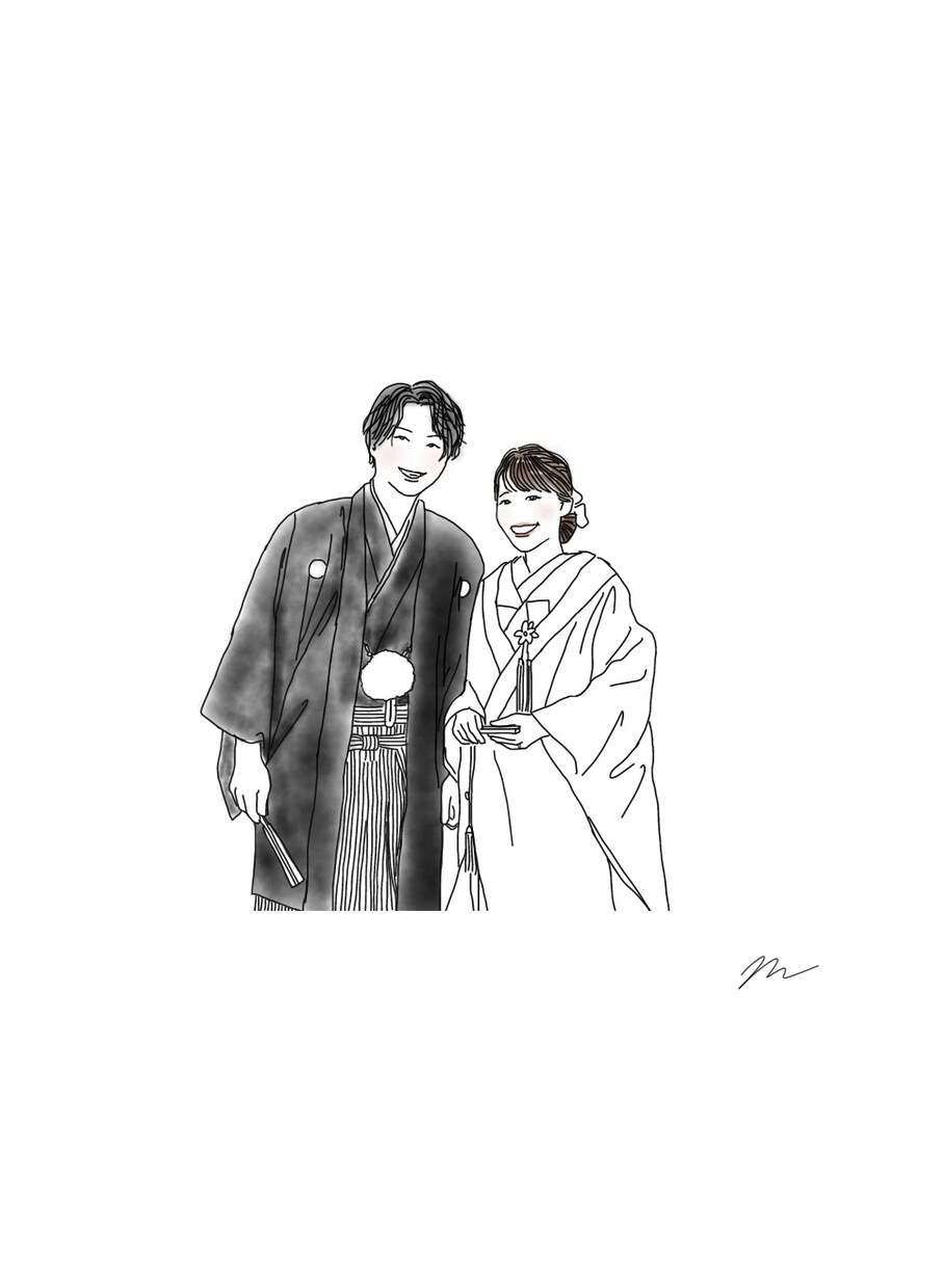 シンプルおしゃれにお写真をそのままイラストにします 結婚式/プレゼント/アイコン/記念/ウェルカムボードなど◎ イメージ6