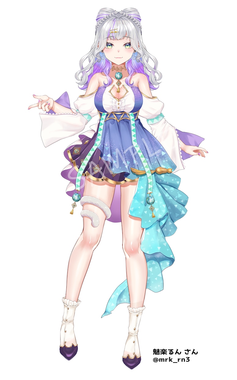 Vtuberキャラデザ＆パーツ分けモデル制作します 唯一無二なキャラクター作成のお手伝いをさせてください イメージ4