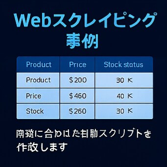 Webサイトの価格・在庫を自動取得します 価格・在庫・情報を定期的に自動取得するツールを制作 イメージ3