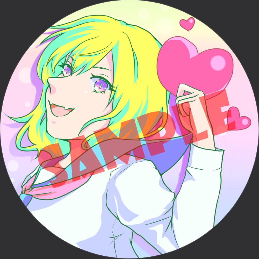 アイコンイラストを買い切りで販売します ポップカラーの元気な女の子アイコンイラスト イメージ2