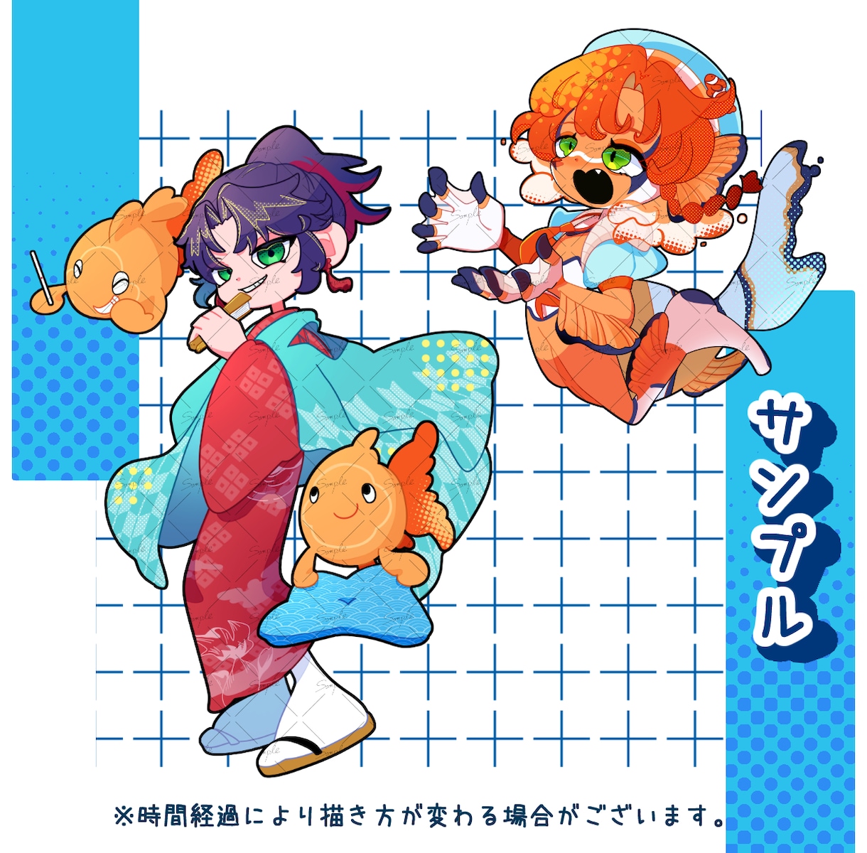 商用利用OK！POPなデフォルメイラスト描きます SNS/動画配信活動/グッズ等、目を引くこだわりデフォルメ！ イメージ8