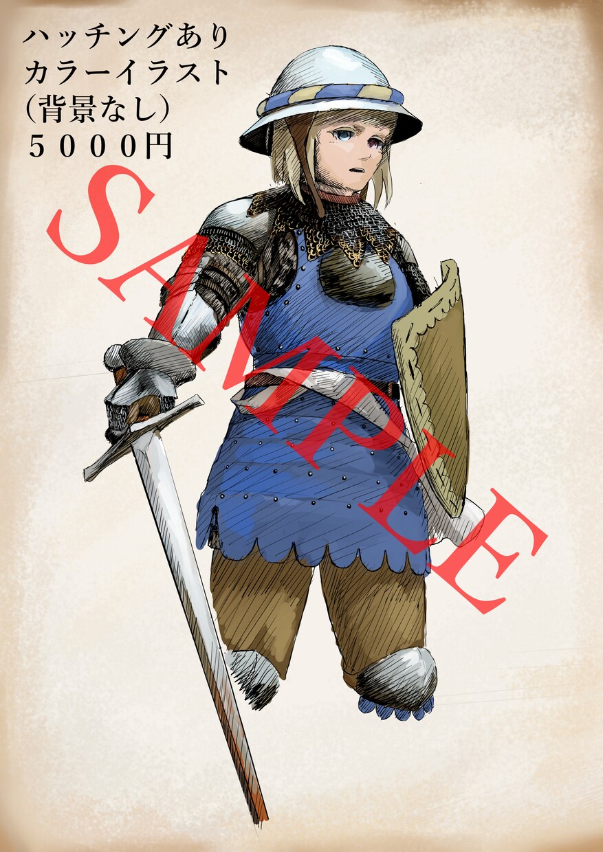 人物やモンスターのイラスト請け負います TRPGなどに使用する西欧ファンタジー風のイラストを描きます イメージ5
