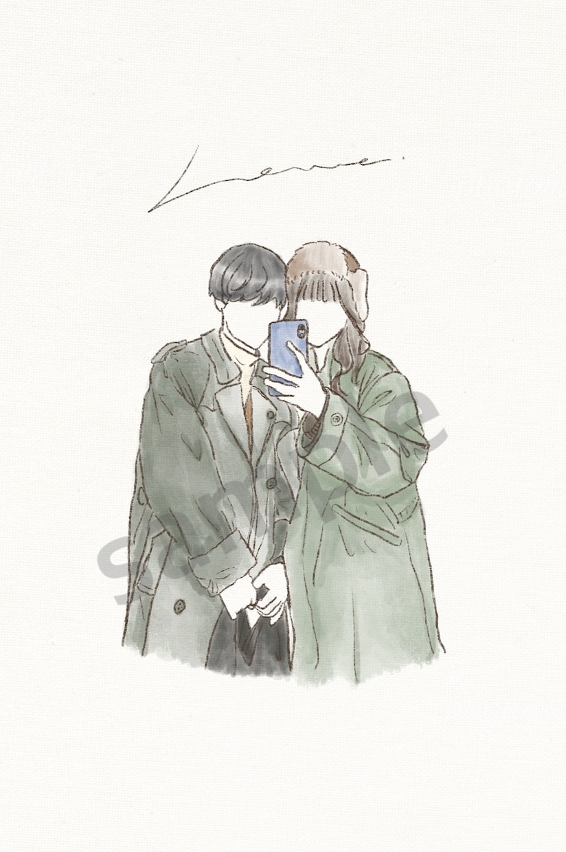 記念日や、雰囲気写真をイラストにいたします お写真を素敵なイラストにしてご提供！ イメージ2