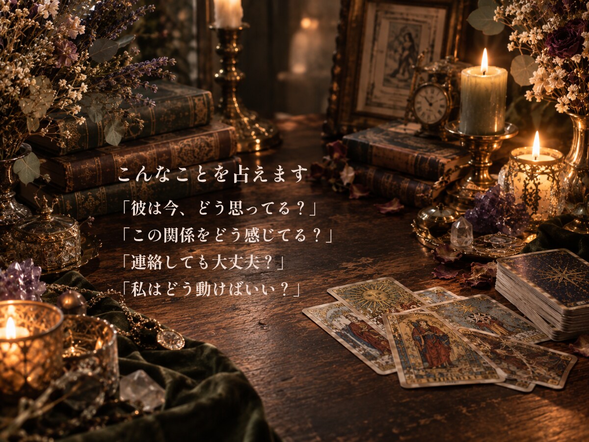 電話占い｜相手の気持ちをタロットで読み解きます 彼の気持ちと、あなたの本音を一緒に整理します イメージ4
