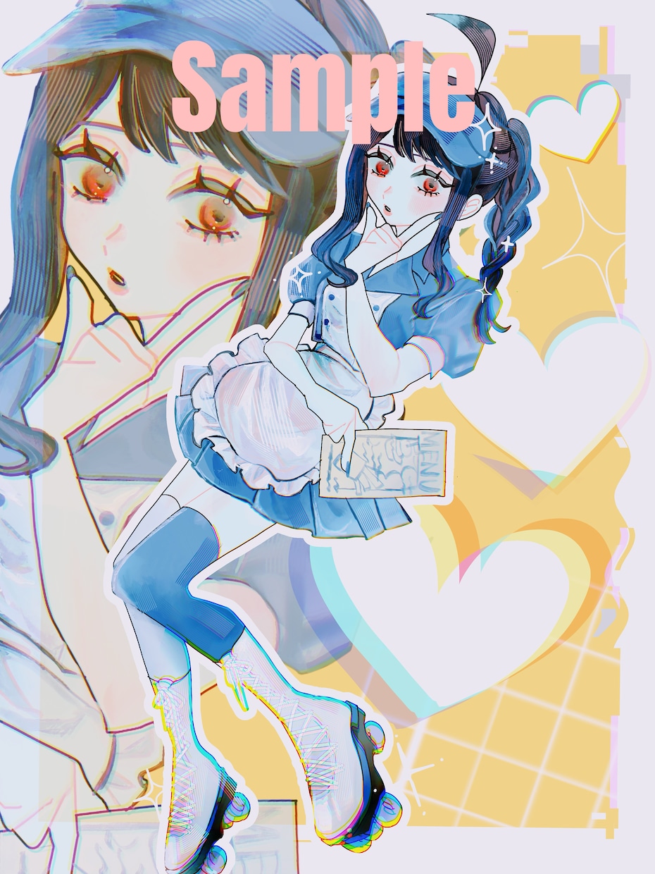 格安で地雷系やストリート系のイラスト描きます 初めての方も大歓迎！アイコンからキャラデザまで丁寧に対応 イメージ3