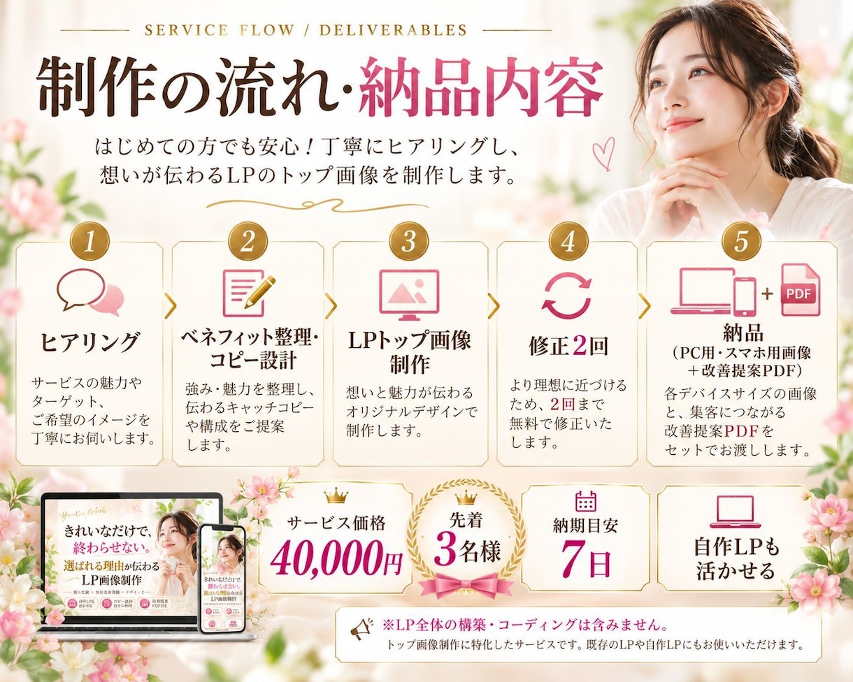 選ばれる理由が伝わるLP画像を制作します 販売現場の経験と集客実績をデザインに活かします イメージ5