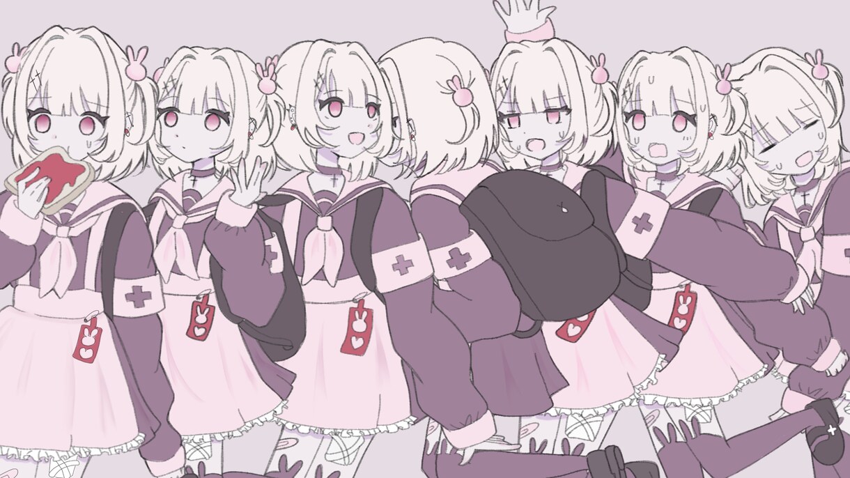 かわいい歌ってみた用イラスト描きます ちょい病み・かわいい女の子を描きます！ イメージ9