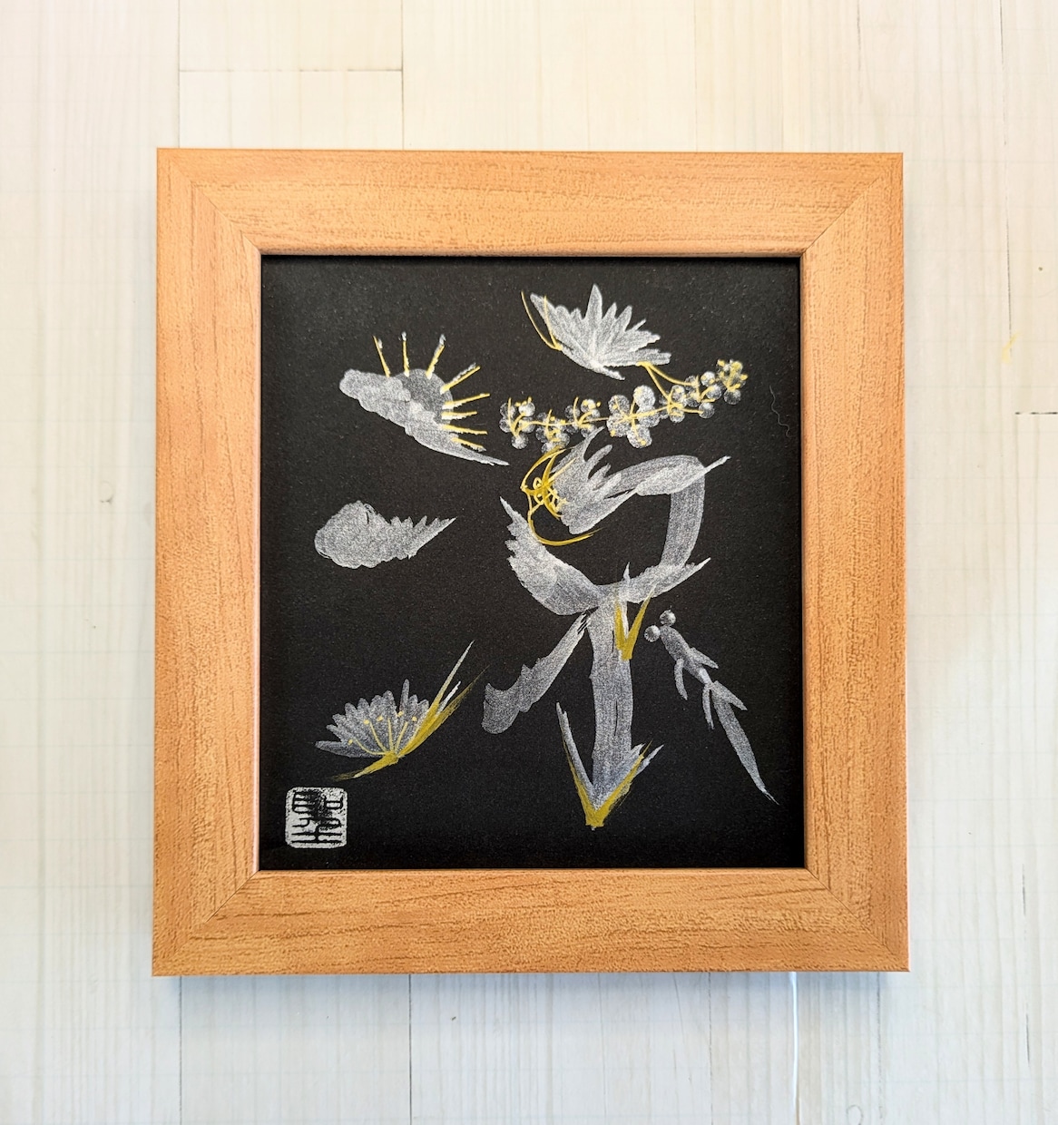 あなたの好きな一文字を、縁起物の花文字で描きます 額縁付き☆開運インテリアに。プレゼントにも喜ばれます。 イメージ9