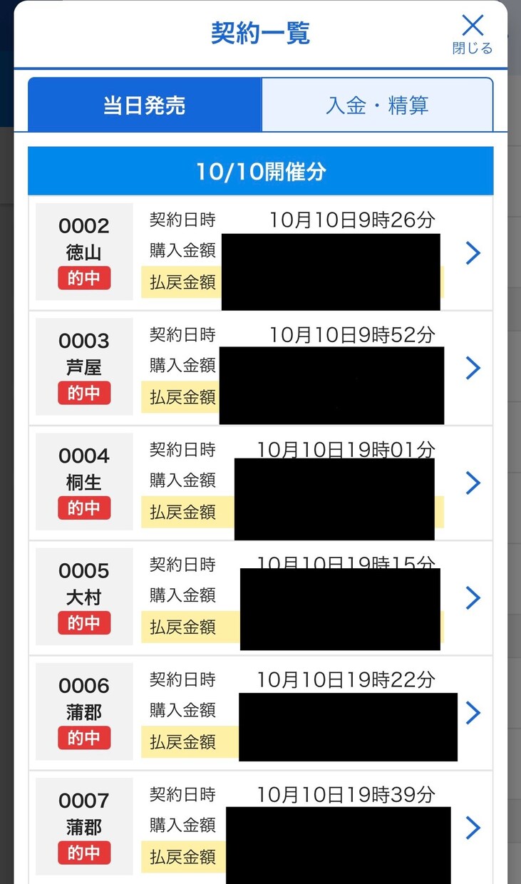 ３連単２点(１日5R〜7R配信)で的中お届けします ２日分の配信です♪ 3連単2点でも的中し、利益をお届けします イメージ3