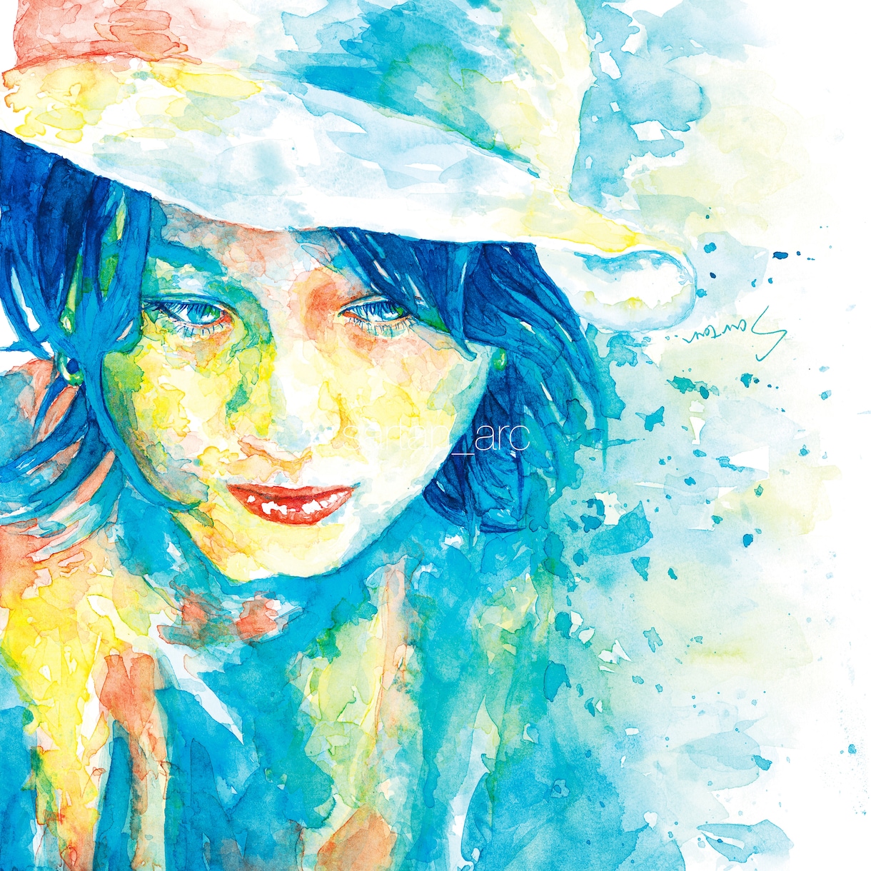 透明感抜群！水彩でアーティスティック似顔絵描きます SNSのアイコン、プレゼントや自宅インテリアに。 イメージ3