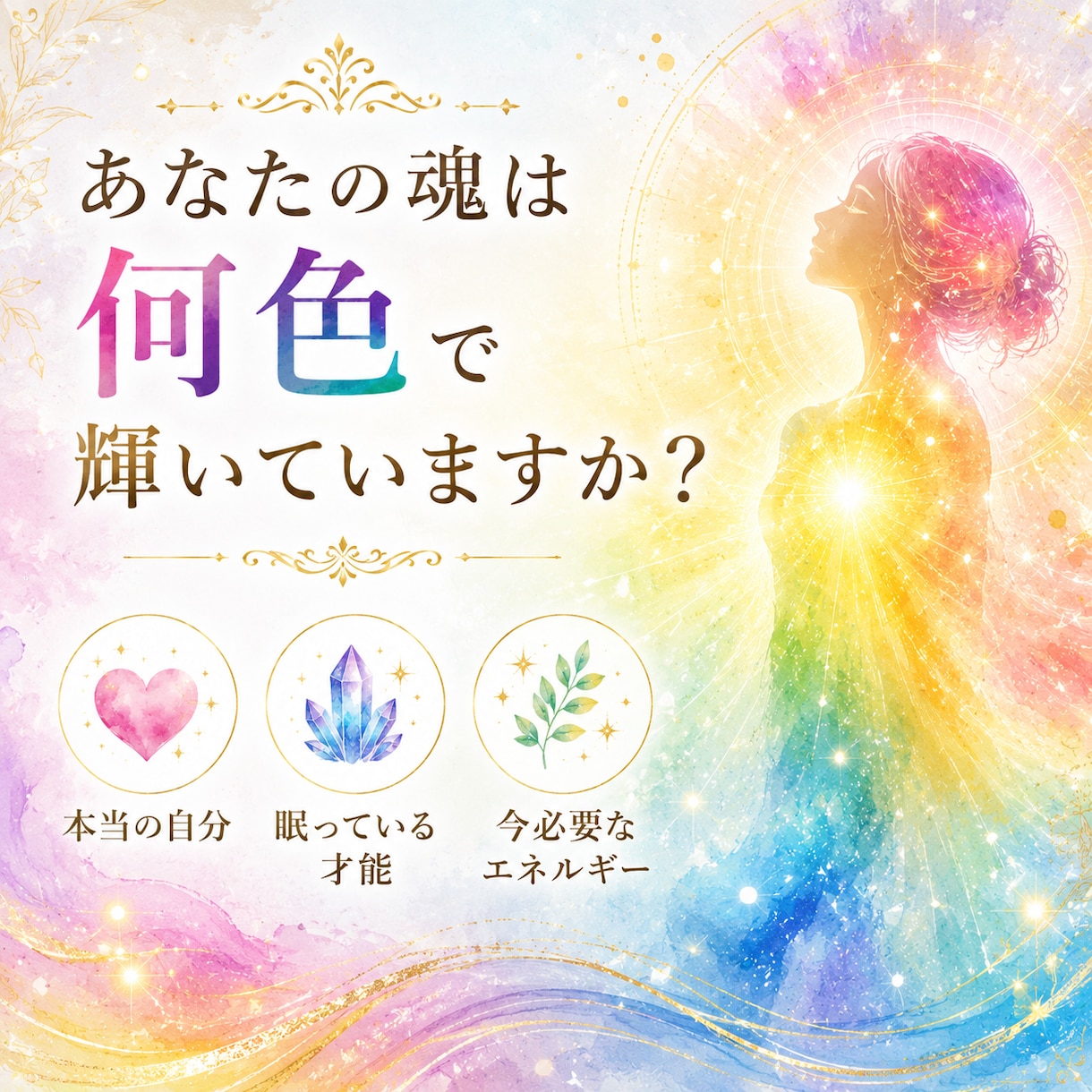 あなたの魂の色を読み解きます 本来の魅力・才能・今必要なエネルギーをお伝えします イメージ2