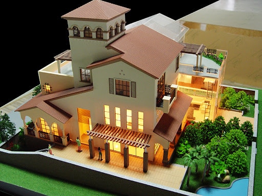 高級な建築外観＆間取り模型★彩色＆白★を作ります 15日内納品/家具特注可能/ライト追加可能 イメージ3